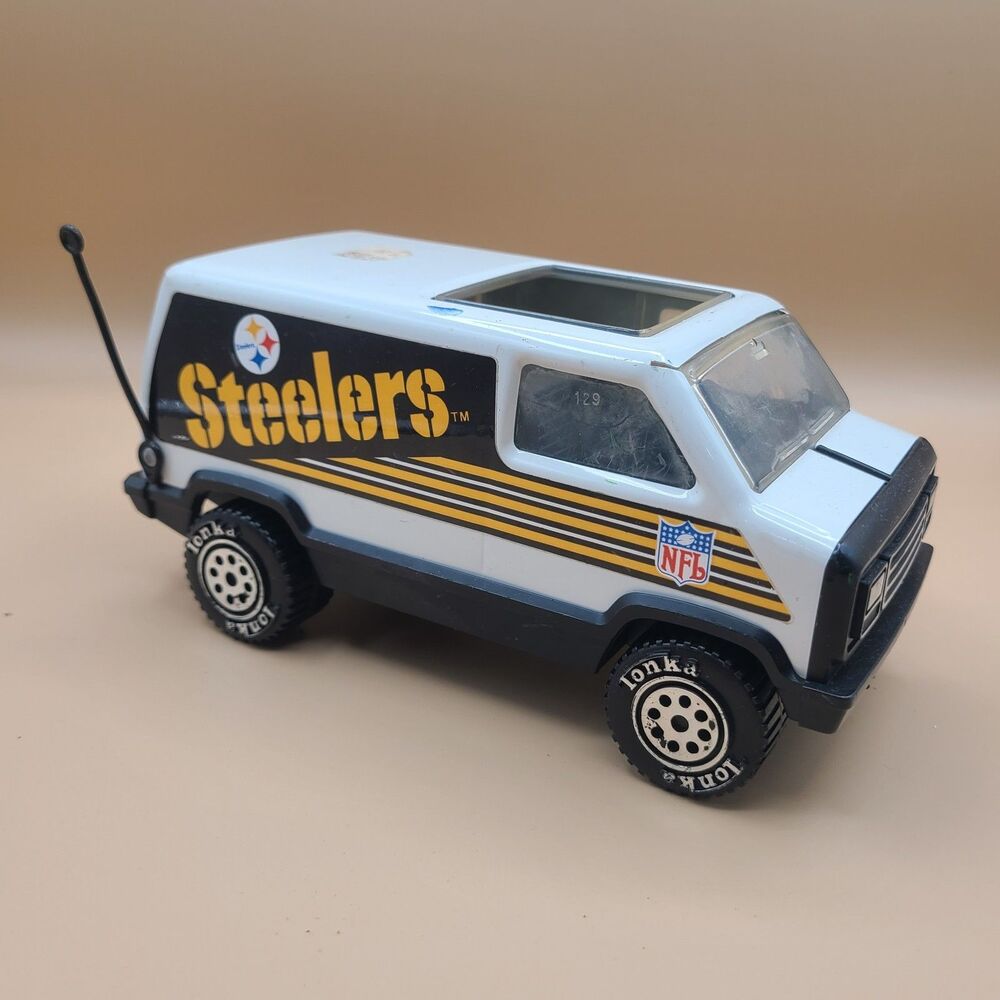 Vintage Metal Tonka NFL Pittsburgh Steelers Football Van